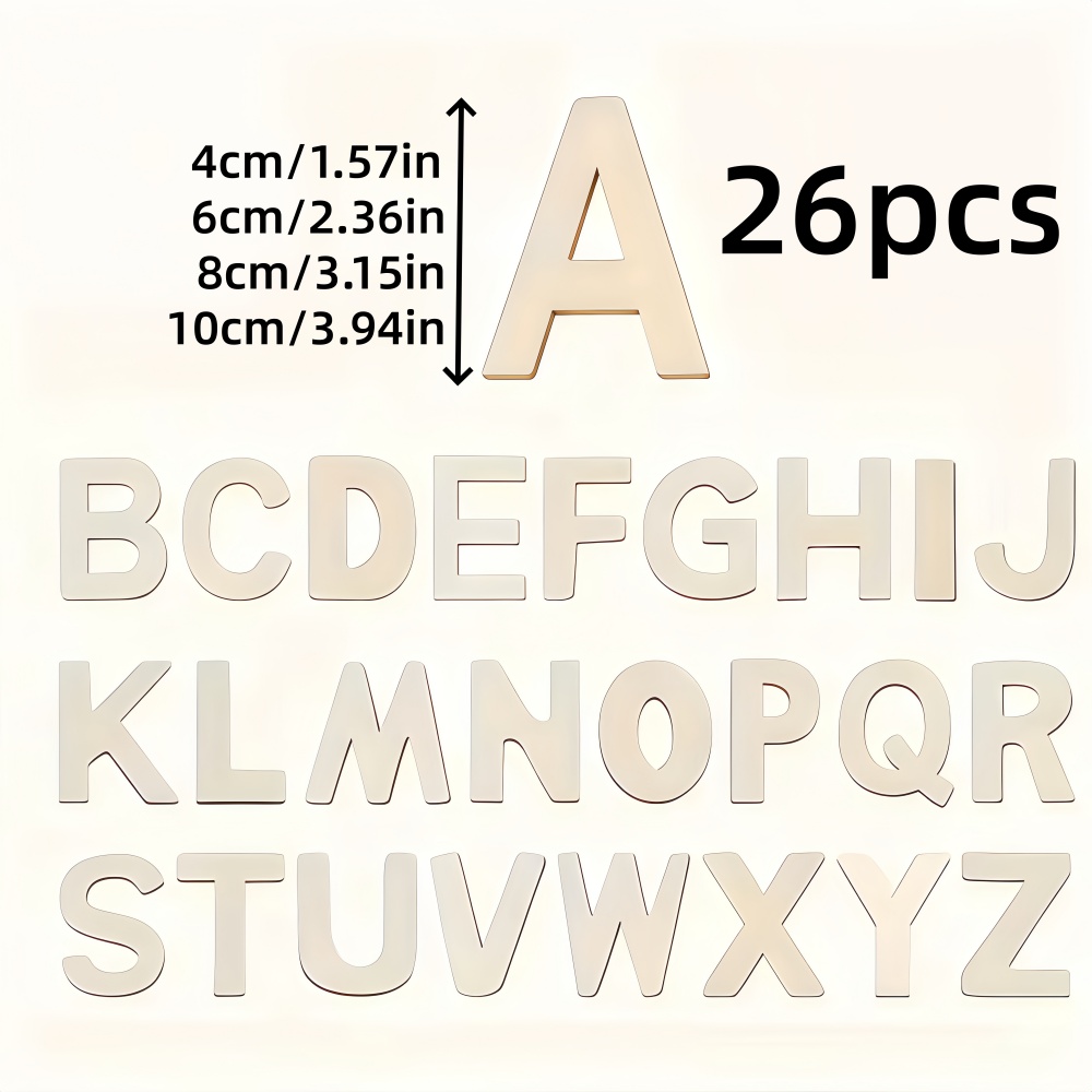 26pcs Designable Wood Letters  - Oud Wood Chip ulasan dan harga