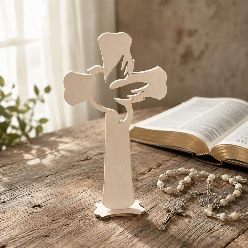 Wooden Peace Dove Cross Slices - Oud Wood Chip ulasan dan harga