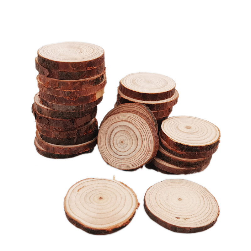 Unfinished Wood Slices Discs C - Oud Wood Chip ulasan dan harga