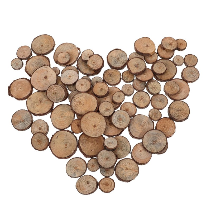 Unfinished Wood Slices Discs C - Oud Wood Chip ulasan dan harga