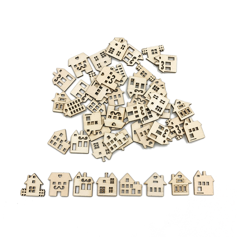 50pcs Unpainted Wood Slices fo - Oud Wood Chip ulasan dan harga