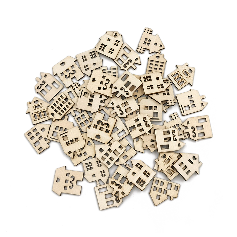 50pcs Unpainted Wood Slices fo - Oud Wood Chip ulasan dan harga