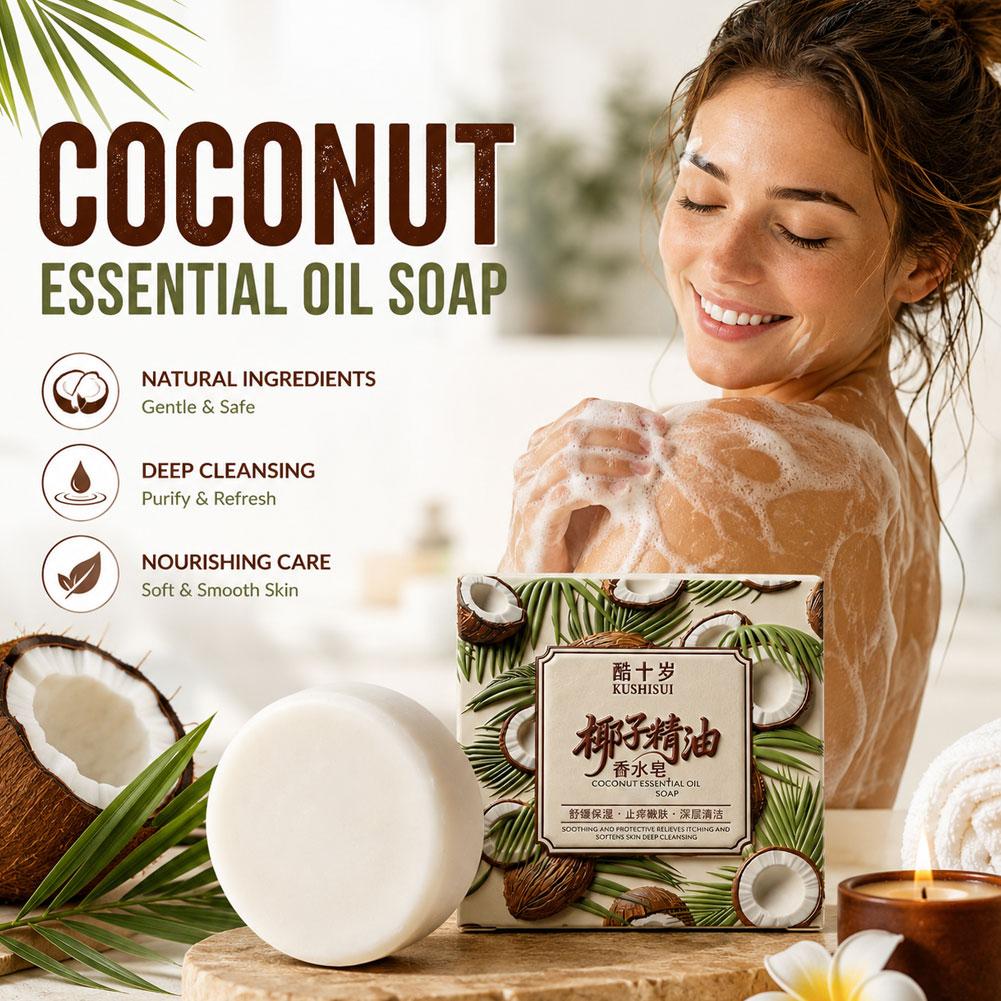 70g Coconut Essential Oil Perf - Perfume Fragrance Soap ulasan dan harga
